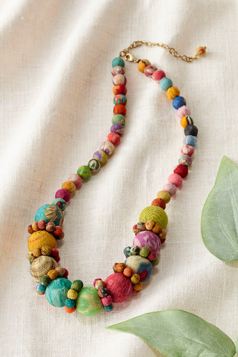 Kantha Statement Necklace