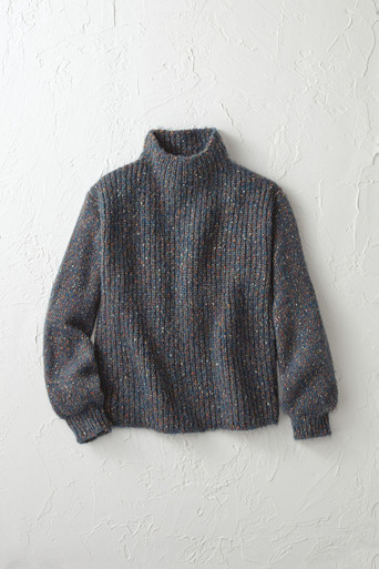 Marled Funnelneck Sweater