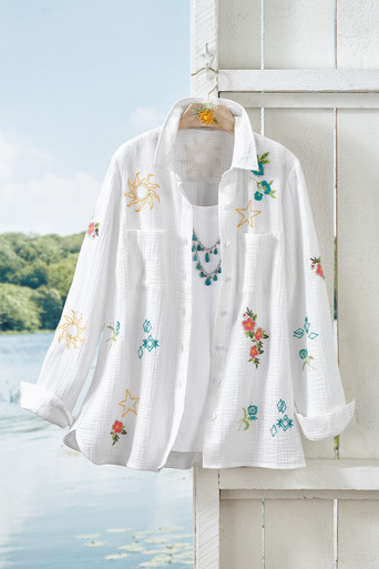 Sunshine Days Gauze Big Shirt
