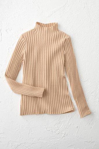 Textured Funnelneck Sweater