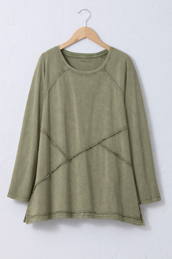 Vintage-Wash Seamed Tunic